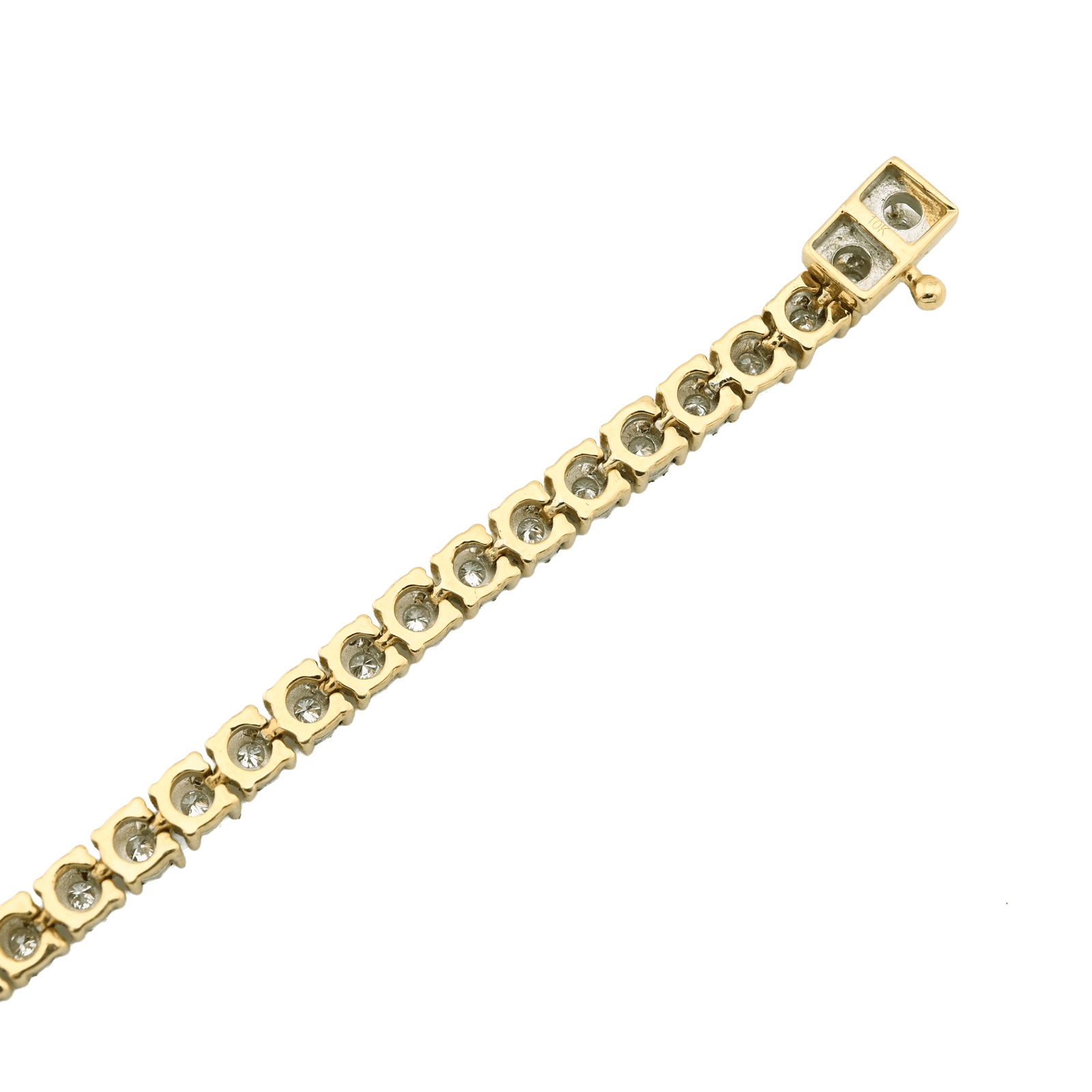 10k Yellow Gold 2CTW Natural Diamond 7Inch Tennis Bracelet 10.3g Unisex Armlet - Elite Jewelers - Bracelets