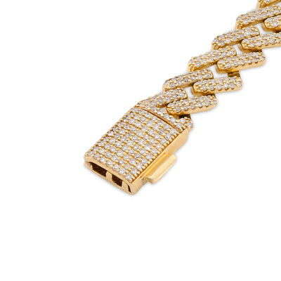 10K Yellow gold 3.45CT Natural Diamond Baguette/Round Butterfly and Cuban Link Bracelet Women 7" - Elite Jewelers - Bracelets