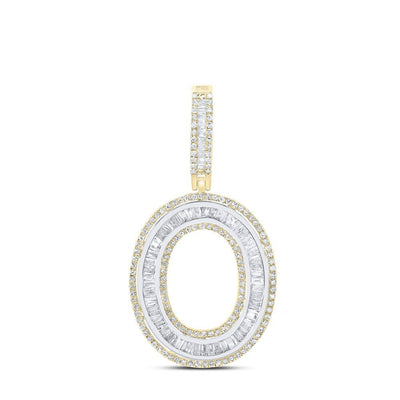 10k Yellow Gold 3.55g 0.95CTW Natural Diamond Initial "O" Pendant Alphabet Charm - Elite Jewelers - Charms & Pendants