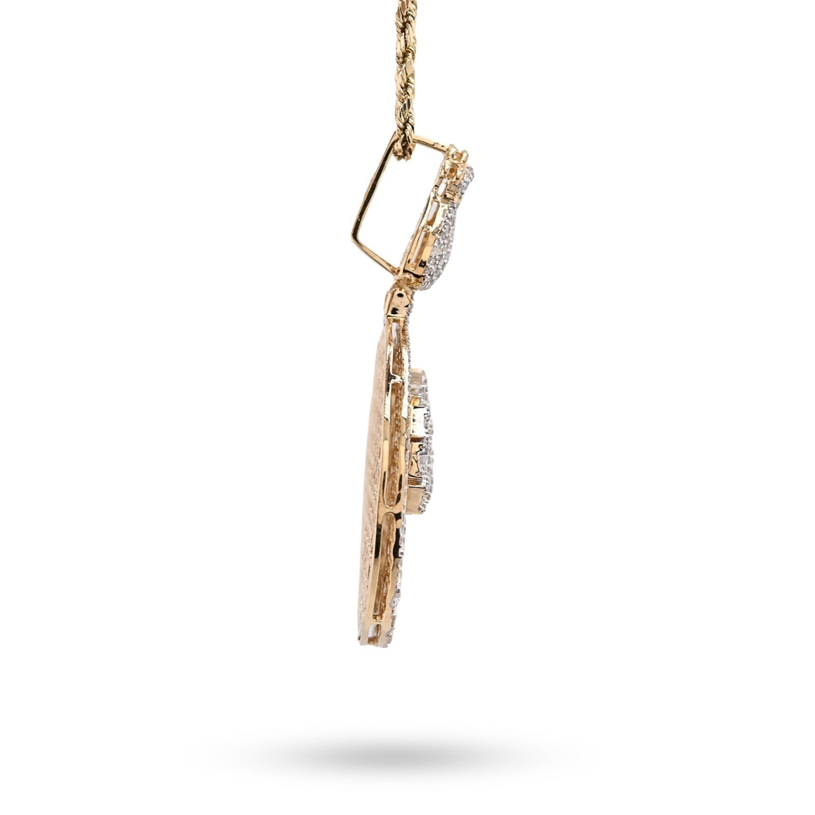 10k Yellow Gold 3.5CTW Round/Baguette Diamond "Forever Rich" Tree Pendant 15.4gm - Elite Jewelers - Charms & Pendants