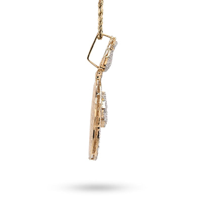 10k Yellow Gold 3.5CTW Round/Baguette Diamond "Forever Rich" Tree Pendant 15.4gm - Elite Jewelers - Charms & Pendants