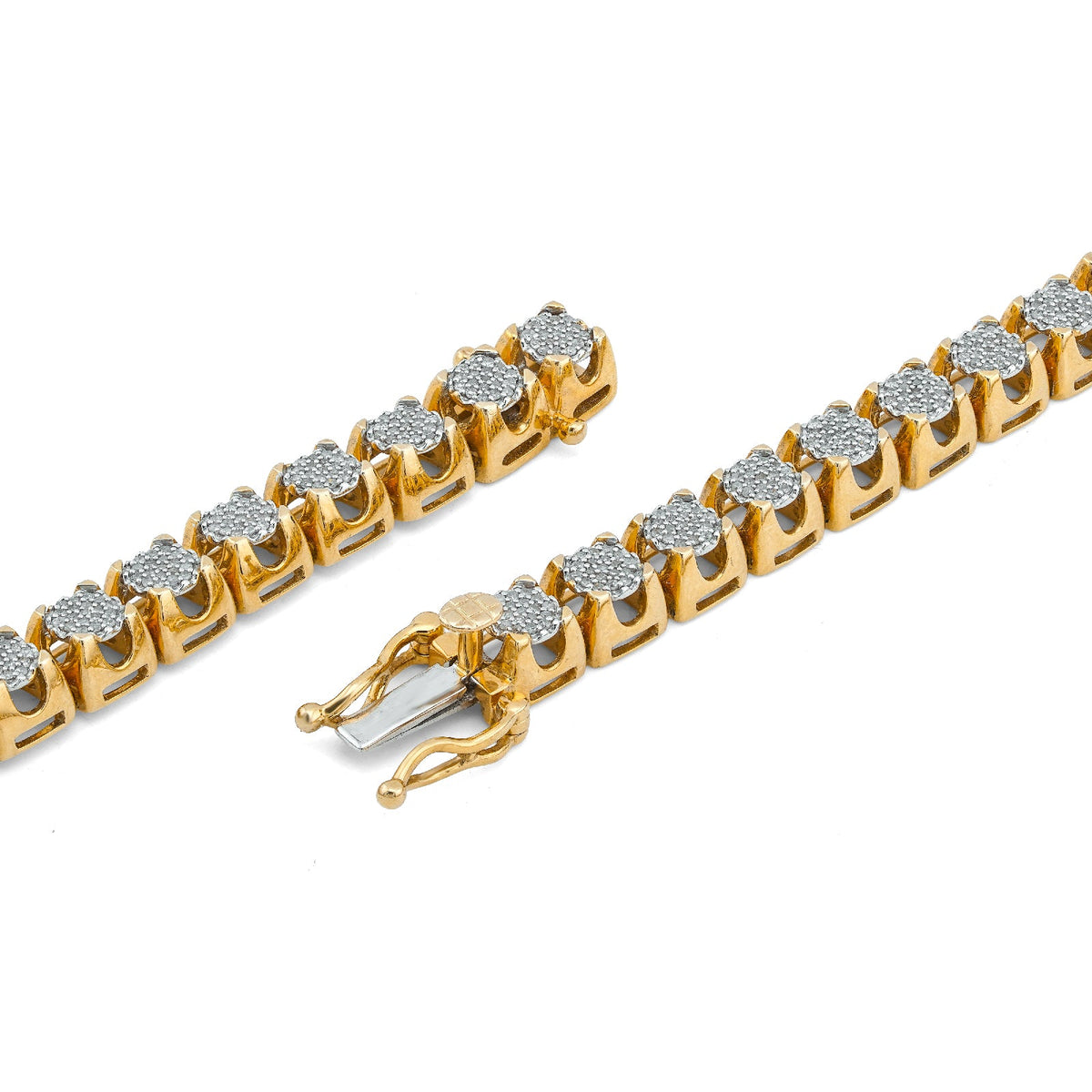 10K Yellow Gold 3.62CT 20" Natural Diamond Men Tennis Chain - Elite Jewelers-Necklaces