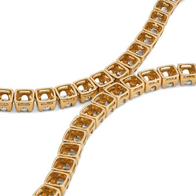10K Yellow Gold 3.62CT 20" Natural Diamond Men Tennis Chain - Elite Jewelers-Necklaces