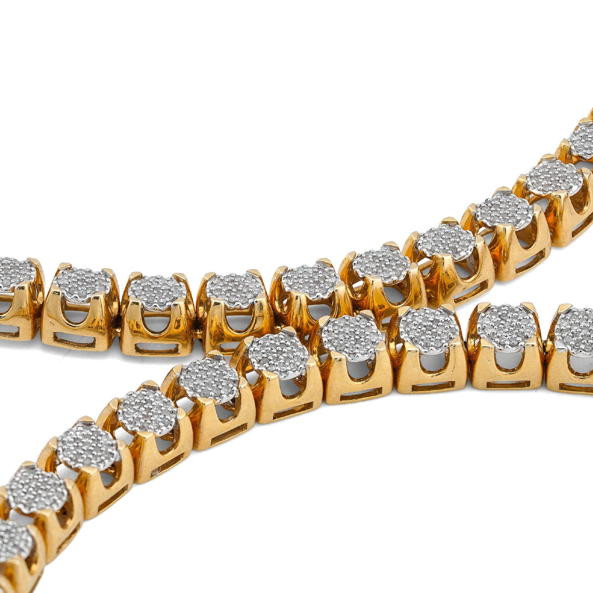 10K Yellow Gold 3.62CT 20" Natural Diamond Men Tennis Chain - Elite Jewelers-Necklaces