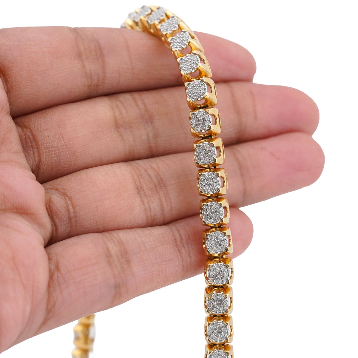 10K Yellow Gold 3.62CT 20" Natural Diamond Men Tennis Chain - Elite Jewelers-Necklaces