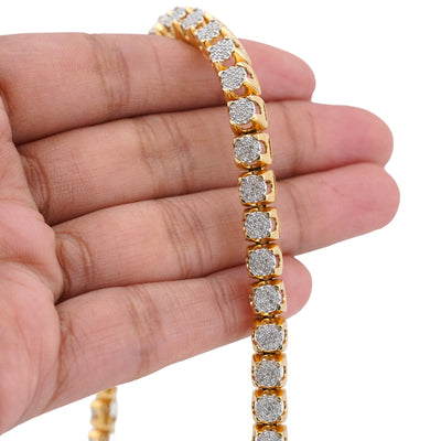 10K Yellow Gold 3.62CT 20" Natural Diamond Men Tennis Chain - Elite Jewelers-Necklaces