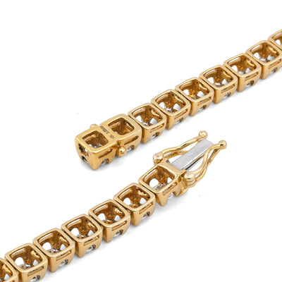10K Yellow Gold 3.62CT 20" Natural Diamond Men Tennis Chain - Elite Jewelers-Necklaces