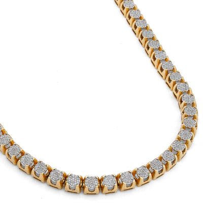 10K Yellow Gold 3.62CT 20" Natural Diamond Men Tennis Chain - Elite Jewelers-Necklaces