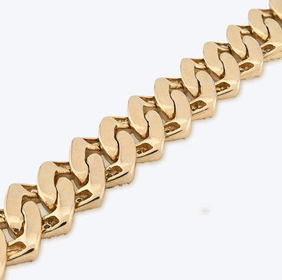 10K yellow Gold 3.64CT Natural Diamond 10MM Cuban Link Bracelet 8" Men Women 27.8g - Elite Jewelers - Bracelets