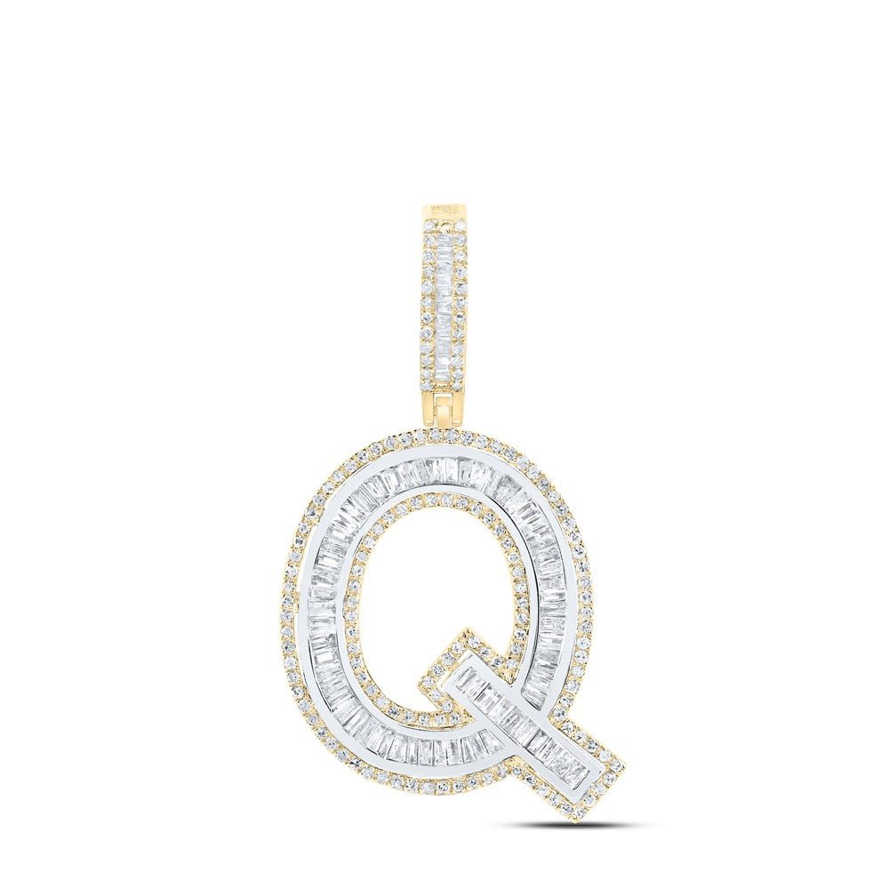 10k Yellow Gold 3.96g 0.96CTW Natural Diamond Initial "Q" Pendant Alphabet Charm - Elite Jewelers - Charms & Pendants
