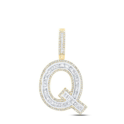 10k Yellow Gold 3.96g 0.96CTW Natural Diamond Initial "Q" Pendant Alphabet Charm - Elite Jewelers - Charms & Pendants