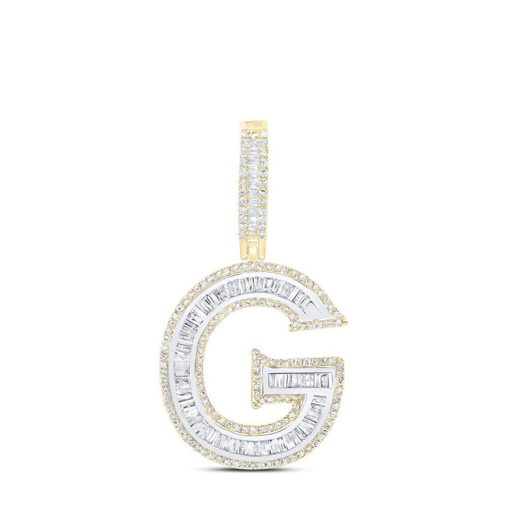 10k Yellow Gold 4.04g 1CTW Natural Diamond Initial "G" Pendant Alphabet Charm - Elite Jewelers - Charms & Pendants
