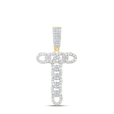 10k Yellow Gold 4.16g 0.82CTW Natural Diamond Cuban Initial "T" Pendant Charm - Elite Jewelers - Charms & Pendants