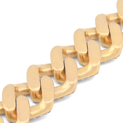 10K Yellow Gold 4.29CT Natural Diamond Cuban Link 10MM Men Bracelet 8" - Elite Jewelers-Bracelets