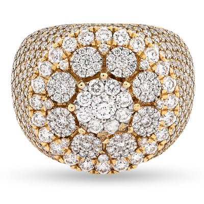 10K Yellow Gold 4.43CT Natural Diamond Round Men Ring - Elite Jewelers - Rings