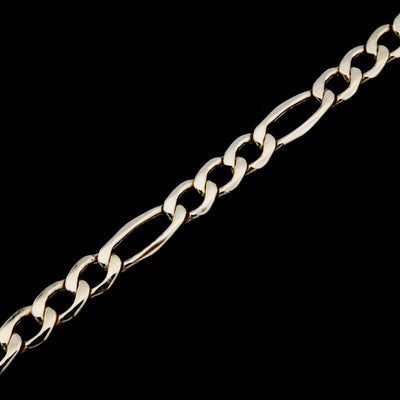 10k Yellow Gold 4mm Figaro Link Bracelet 8'' Diamond Cut Men Women 2.7g - Elite Jewelers - Bracelets