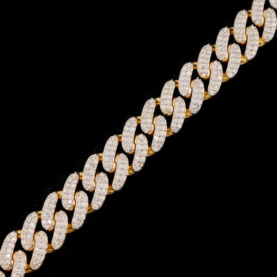 10K Yellow Gold 5.35CT Natural Diamond 10MM Cuban Bracelet 8" - Elite Jewelers - Bracelets
