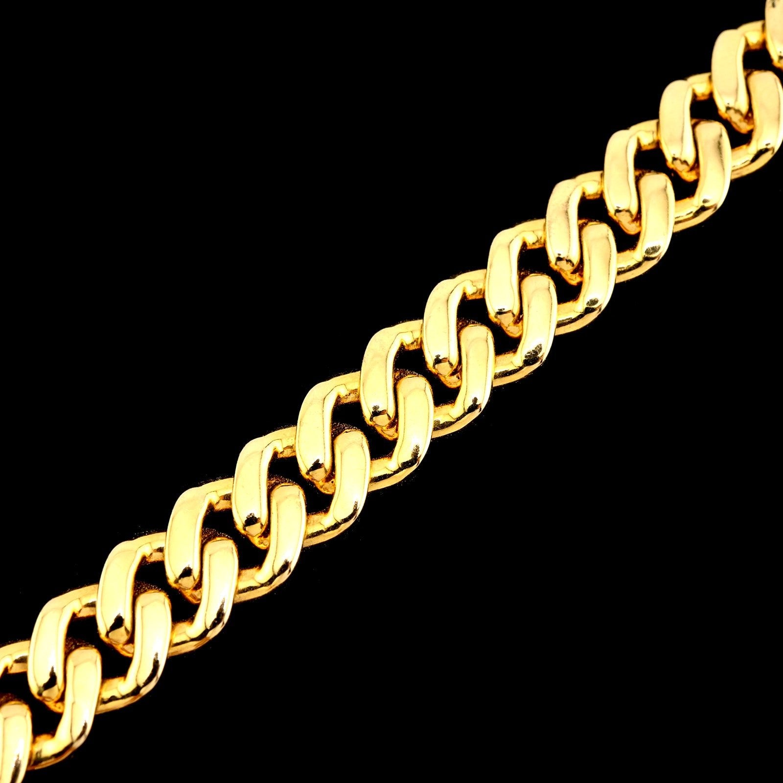 10K Yellow Gold 5.35CT Natural Diamond 10MM Cuban Bracelet 8" - Elite Jewelers - Bracelets