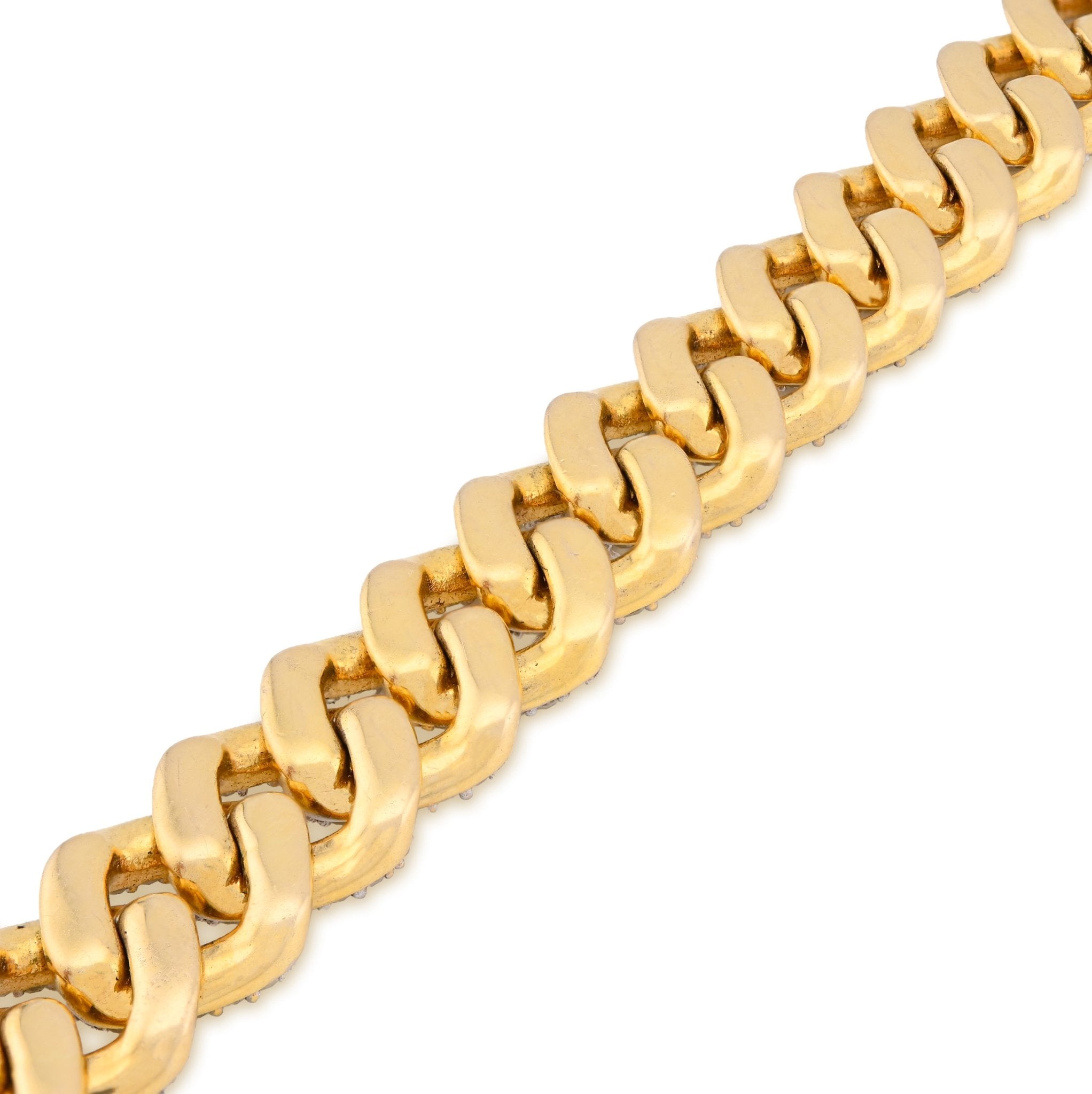 10K Yellow Gold 5.35CT Natural Diamond 10MM Cuban Link 8" Bracelet 35.7g Men Women - Elite Jewelers - Bracelets