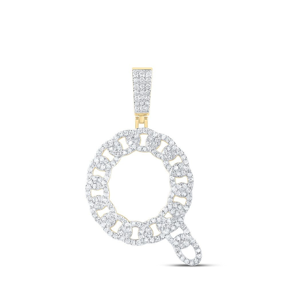 10k Yellow Gold 5.41g 1.06CTW Natural Diamond Cuban Initial "Q" Pendant Charm - Elite Jewelers - Charms & Pendants