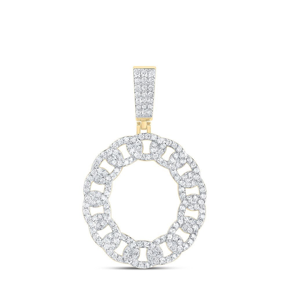 10k Yellow Gold 5.48g 1.04CTW Natural Diamond Cuban Initial "O" Pendant Charm - Elite Jewelers - Charms & Pendants