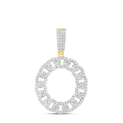 10k Yellow Gold 5.48g 1.04CTW Natural Diamond Cuban Initial "O" Pendant Charm - Elite Jewelers - Charms & Pendants
