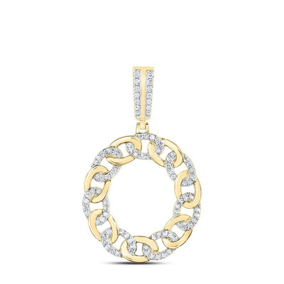 10k Yellow Gold 5g 0.56CTW Natural Diamond Cuban Initial "O" Pendant Charm - Elite Jewelers - Charms & Pendants