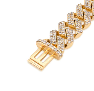 10K Yellow Gold 6.18CT Natural Diamond Cuban Link 8" Bracelet 10MM 33.1g - Elite Jewelers - Bracelets