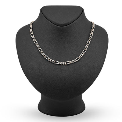 10k Yellow Gold 7.50CTW Pure Diamond 5.5MM ICED Figaro Chain 20In 19.6g Necklace - Elite Jewelers - Necklaces & Chains