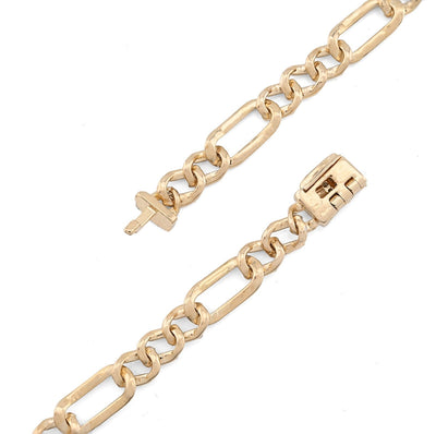 10k Yellow Gold 7.50CTW Pure Diamond 5.5MM ICED Figaro Chain 20In 19.6g Necklace - Elite Jewelers - Necklaces & Chains