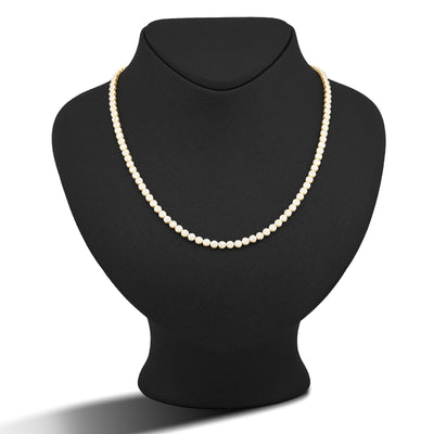 10K Yellow Gold 7CT Natural Diamond Flower Cluster Round 4MM 22" Men Women Necklace - Elite Jewelers-Necklaces