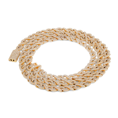 10K Yellow Gold 8CT Natural Diamond Infinity Link 6MM Men Chain 24" Necklace - Elite Jewelers-Necklaces