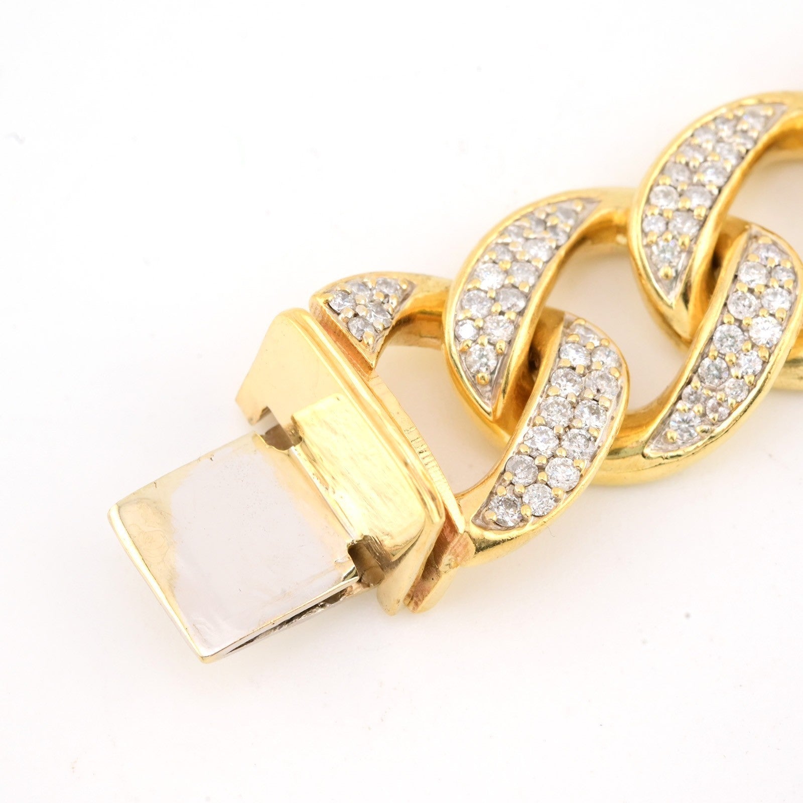10k Yellow Gold 91.3gms 10CTW Natural Diamond 17MM Mens Cuban Bracelet 8.5 Inch - Elite Jewelers - Bracelets
