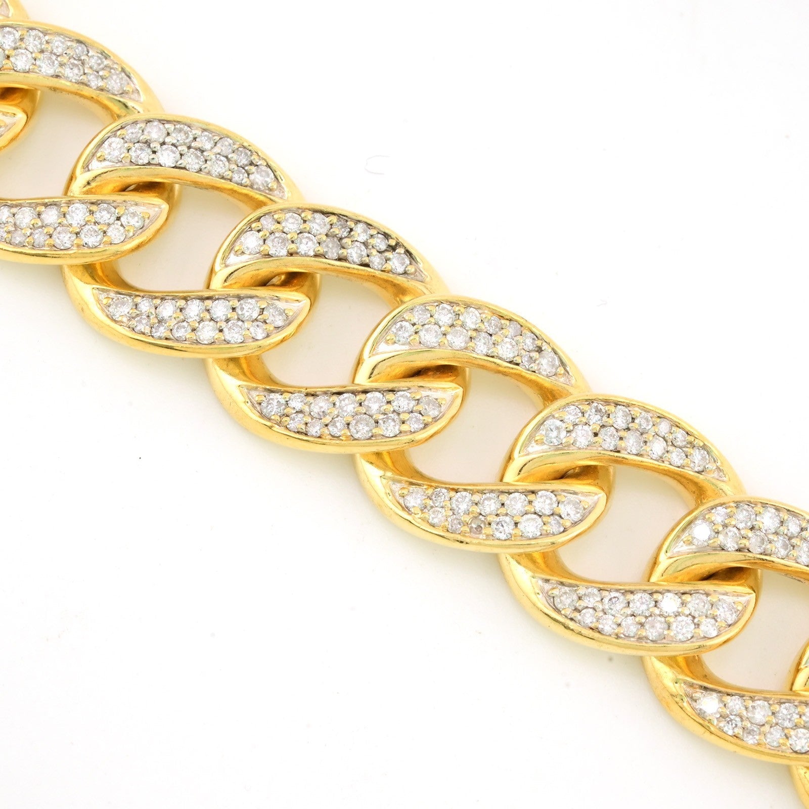 10k Yellow Gold 91.3gms 10CTW Natural Diamond 17MM Mens Cuban Bracelet 8.5 Inch - Elite Jewelers - Bracelets