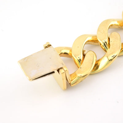 10k Yellow Gold 91.3gms 10CTW Natural Diamond 17MM Mens Cuban Bracelet 8.5 Inch - Elite Jewelers - Bracelets