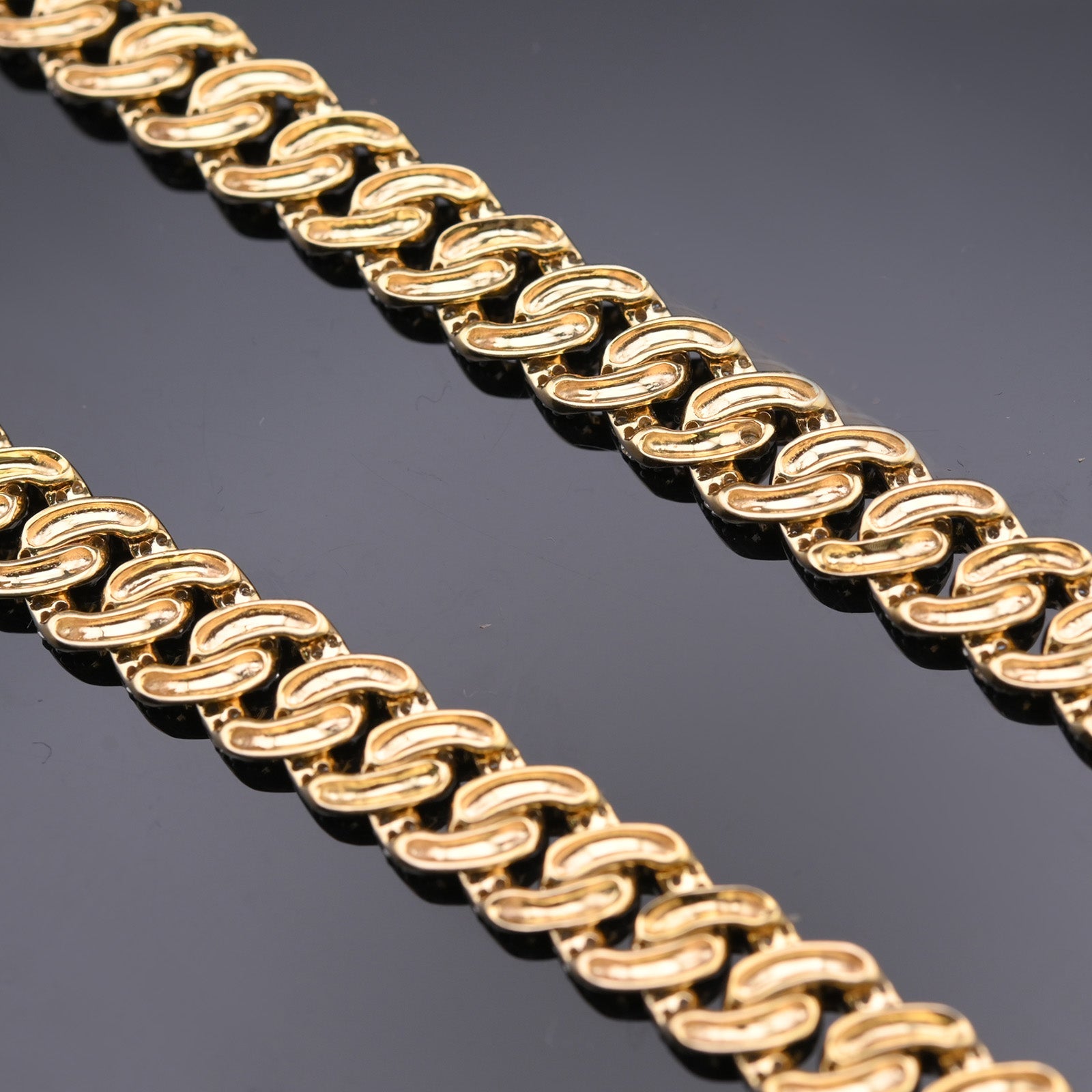10k Yellow Gold 9.87 CTW Natural Diamond Cuban Link Chain 20" Necklace - Elite Jewelers - Necklaces & Chains