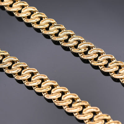 10k Yellow Gold 9.87 CTW Natural Diamond Cuban Link Chain 20" Necklace - Elite Jewelers - Necklaces & Chains