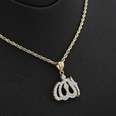 10k Yellow Gold "Allah" Pendant 2.6g Religious Charm For Mens Womens - Elite Jewelers - Charms & Pendants