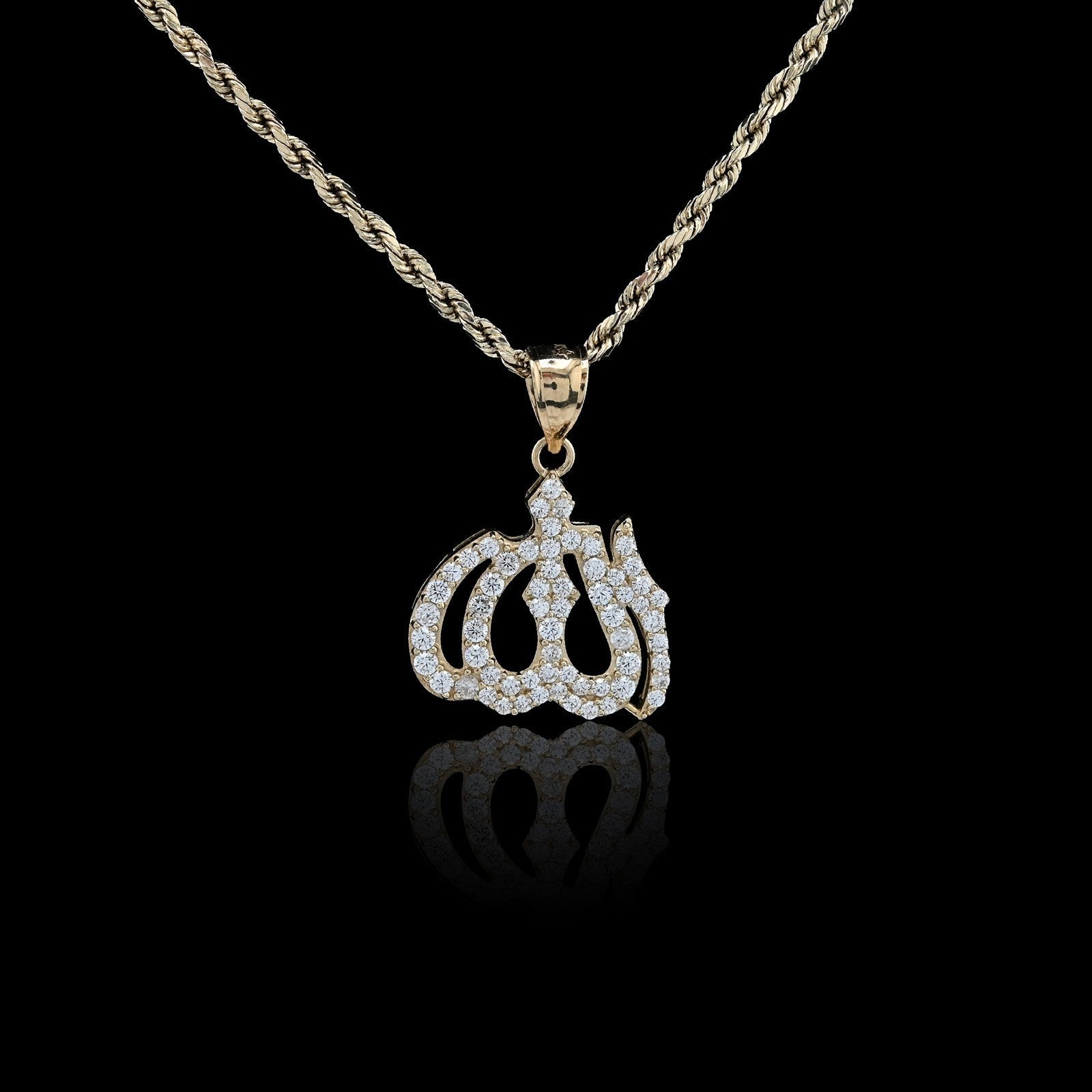 10k Yellow Gold "Allah" Pendant 2.6g Religious Charm For Mens Womens - Elite Jewelers - Charms & Pendants