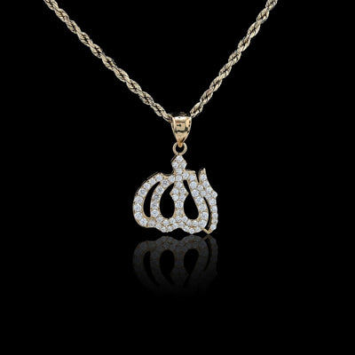 10k Yellow Gold "Allah" Pendant 2.6g Religious Charm For Mens Womens - Elite Jewelers - Charms & Pendants