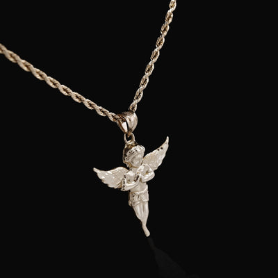 10k Yellow Gold Angel Pendant Religious 1.9g Charm For Mens - Elite Jewelers - Charms & Pendants