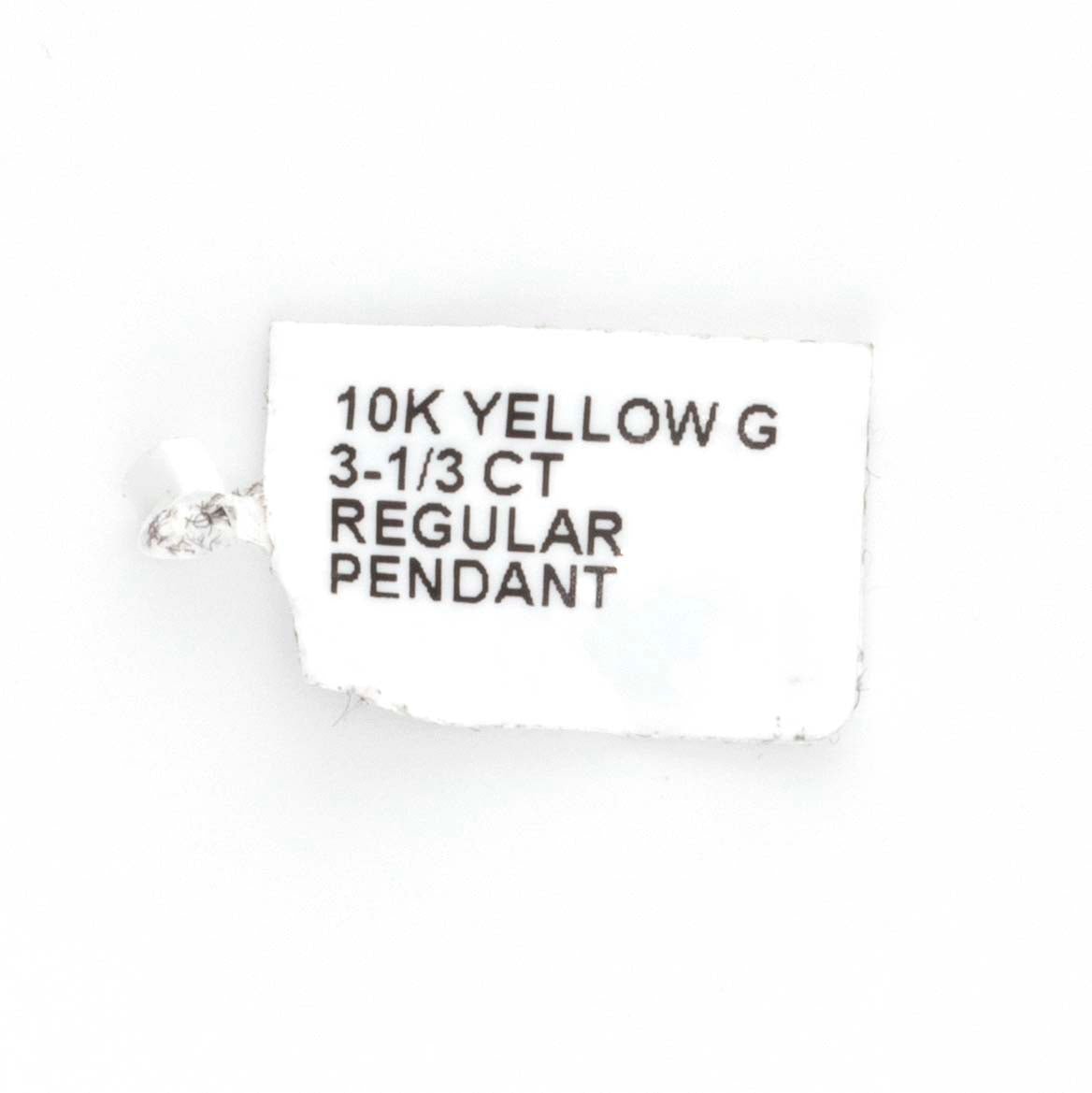 10K Yellow Gold Baguette Round Diamond Fully Iced out 3.15CT Diamond Dog Tag Pendant - Elite Jewelers - Charms & Pendants