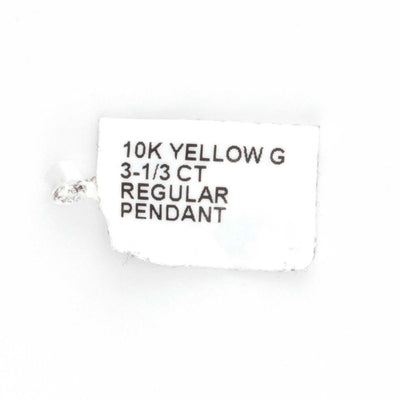 10K Yellow Gold Baguette Round Diamond Fully Iced out 3.15CT Diamond Dog Tag Pendant - Elite Jewelers - Charms & Pendants