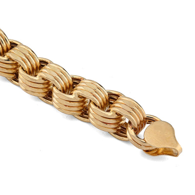 10K Yellow Gold Byzantine link 8.5MM Bracelet Men Women 15.1g - Elite Jewelers - Bracelets