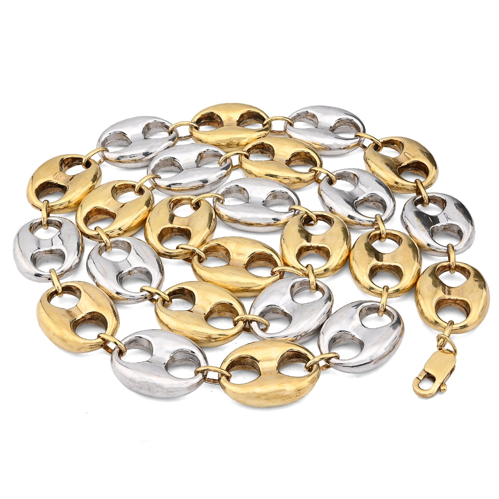 10K Yellow Gold Byzantine link 8MM Chain Men Women 24" Necklace 55.2g - Elite Jewelers - Necklaces