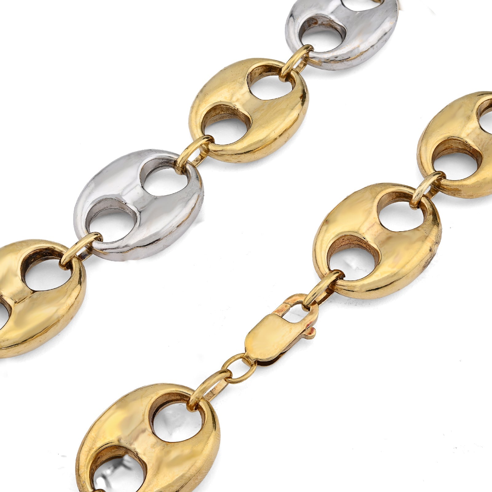 10K Yellow Gold Byzantine link 8MM Chain Men Women 24" Necklace 55.2g - Elite Jewelers - Necklaces