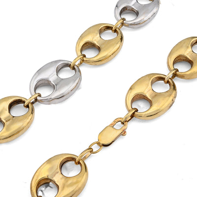 10K Yellow Gold Byzantine link 8MM Chain Men Women 24" Necklace 55.2g - Elite Jewelers - Necklaces