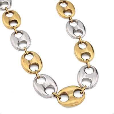 10K Yellow Gold Byzantine link 8MM Chain Men Women 24" Necklace 55.2g - Elite Jewelers - Necklaces