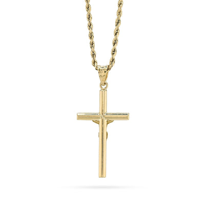 10k Yellow Gold Crucifix Cross Pendant 1.4g Religious Mens Charm - Elite Jewelers - Charms & Pendants