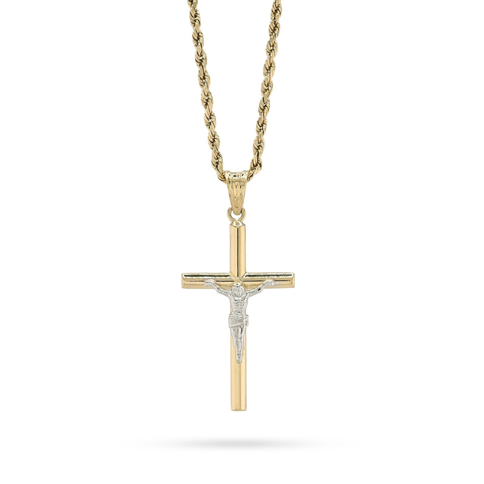 10k Yellow Gold Crucifix Cross Pendant 1.4g Religious Mens Charm - Elite Jewelers - Charms & Pendants